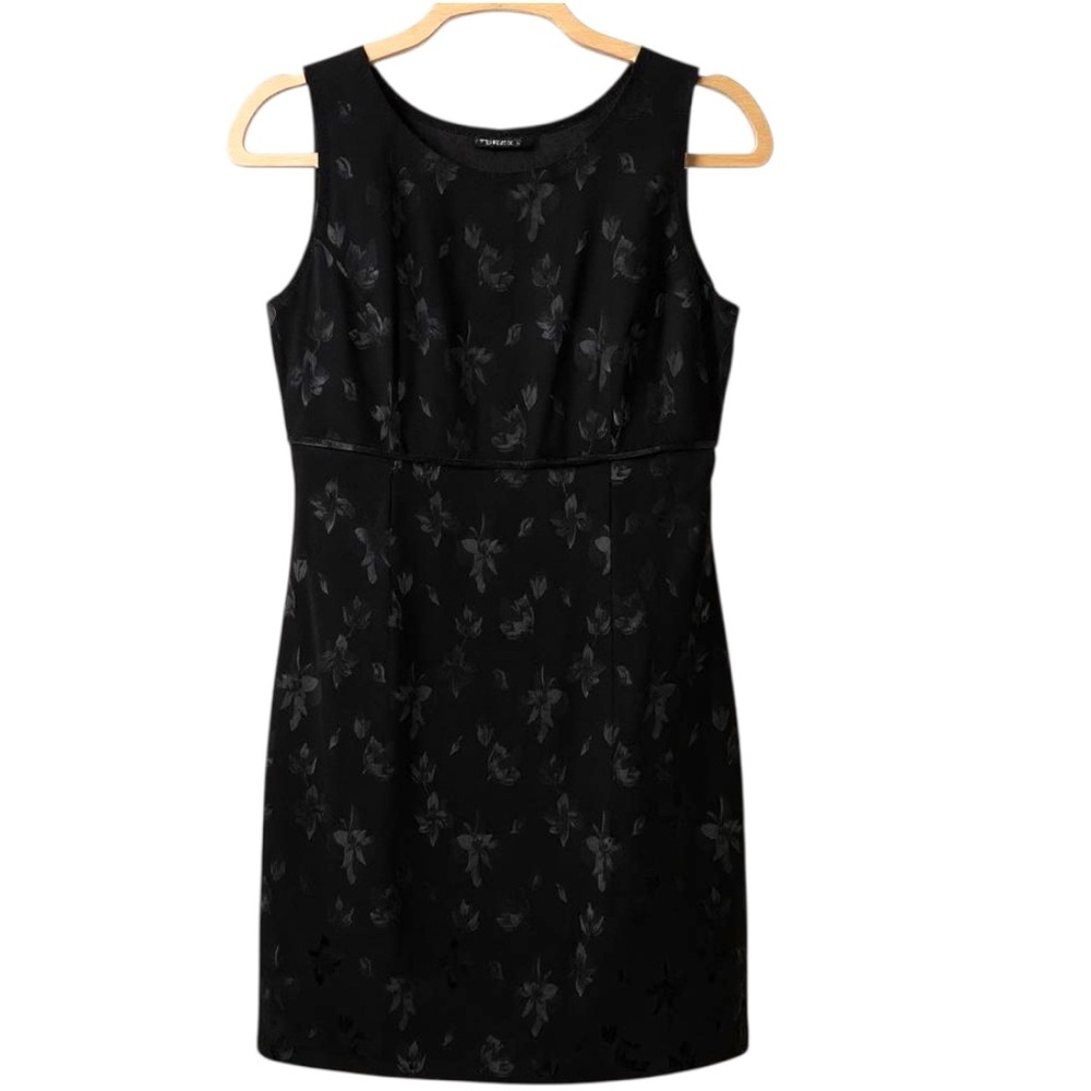 John Roberts Vintage Y2K High Empire Sleeveless Black Dress‎ Size S Petit